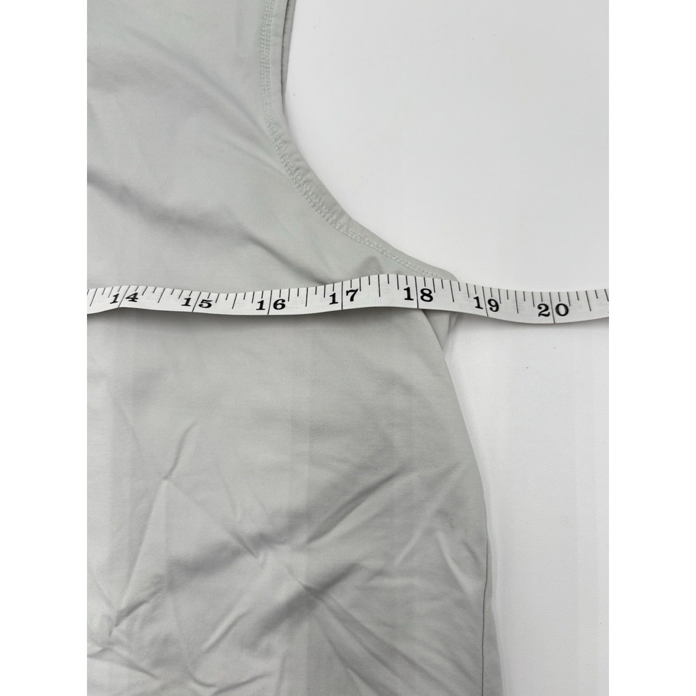 Athleta Open Back Workout Tank Womens Medium Gray Yoga Gym Athleisure Top - Picture 7 of 9